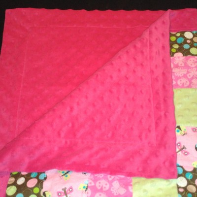 Minky girl patchwork quilt