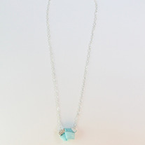 Pastel Blue Knot Necklace