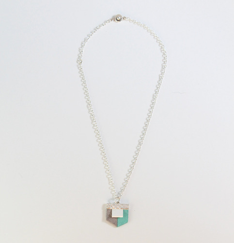 Spring Green, Gray & White Pendant