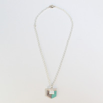 Spring Green, Gray & White Pendant