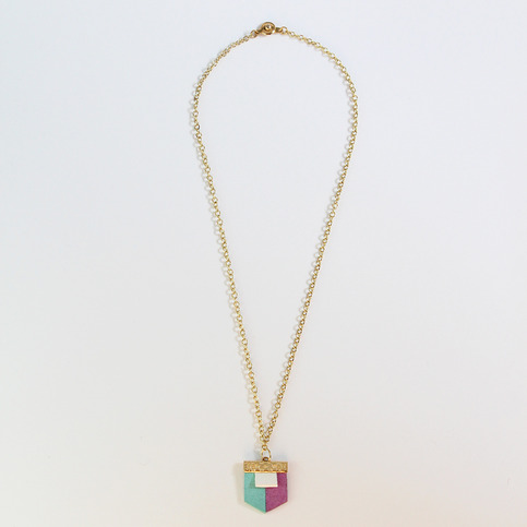 Orchid, Spring Green & White Pendant