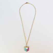 Orchid, Spring Green & White Pendant