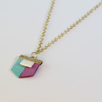 Orchid, Spring Green & White Pendant