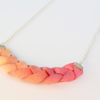 Large Ombré Braided Necklace 