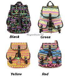 New fashion vintage floral casual canvas sports  backpack owl