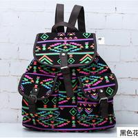 New Fashion Vintage Floral Casual Canvas Sports  Backpack Owl - Thumbnail 2