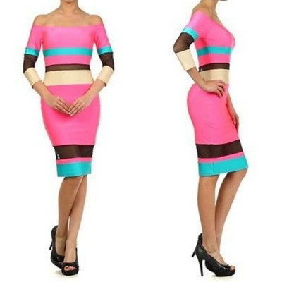 Color block bodycon
