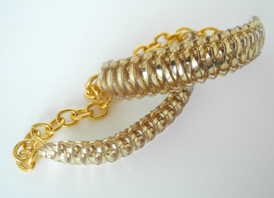 Mini cobra knot bangle - gold britelace