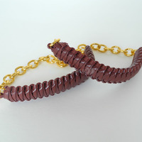 Mini Cobra Knot Bangle - Merlot - Thumbnail 1