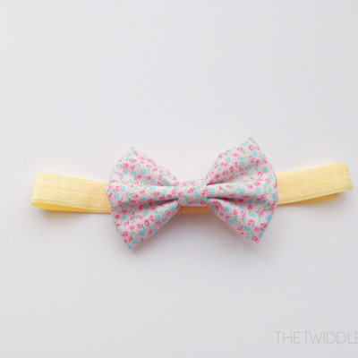 *limited edition* raspberry vintage floral print bow - headband