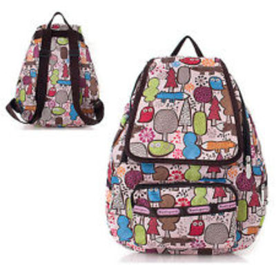 Pretty pattern backpack womens school bag water proof lovely forest