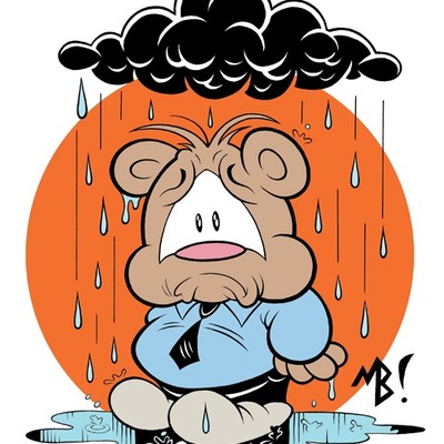 Pudget black cloud print