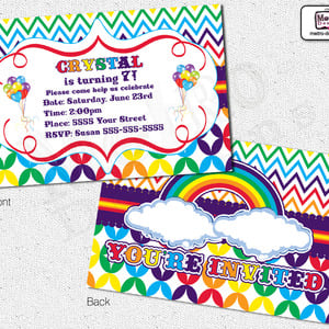 Rainbow Party - Invitation