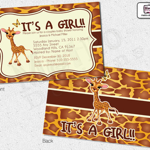 Giraffe Baby Shower Invitation, Baby Shower Invitation, Baby Shower Invitations, Safari Baby Shower Invitations, Invitations, Invitation