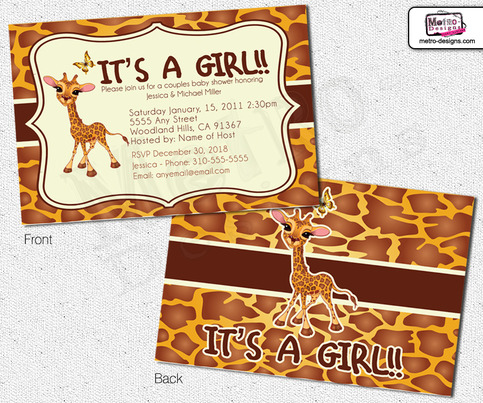 Giraffe Baby Shower Invitation, Baby Shower Invitation, Baby Shower Invitations, Safari Baby Shower Invitations, Invitations, Invitation