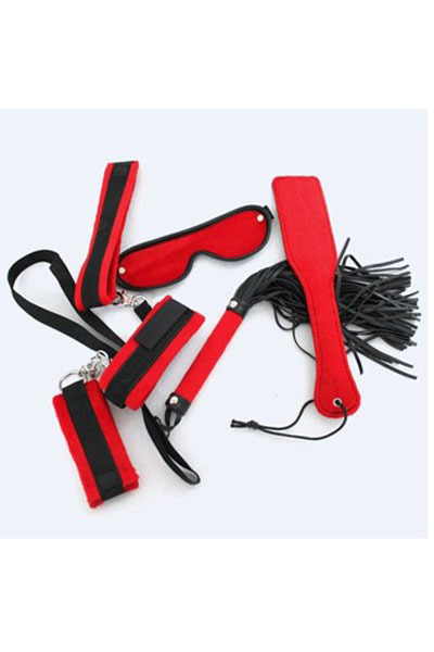 6-Piece Sexy Toy S&M Set - Red & Black