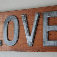 LOVE Hand-made Reclaimed Wood Wall Art - Thumbnail 2