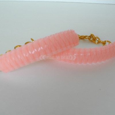 Mini cobra knot bangle - glow in the dark pink