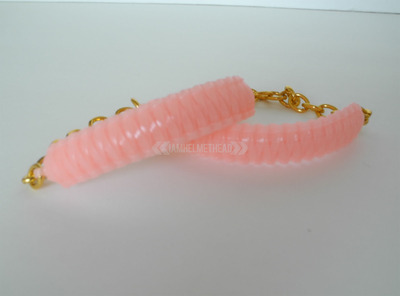 Mini cobra knot bangle - glow in the dark pink
