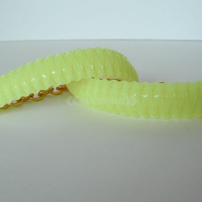 Mini cobra knot bangle - glow in the dark yellow