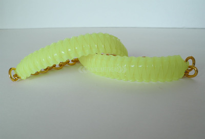 Mini cobra knot bangle - glow in the dark yellow