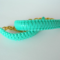 Mini Cobra Knot Bangle - Mint Green - Thumbnail 1