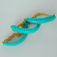 Mini Cobra Knot Bangle - Teal / Turquoise-3