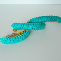 Mini Cobra Knot Bangle - Teal / Turquoise - Thumbnail 4