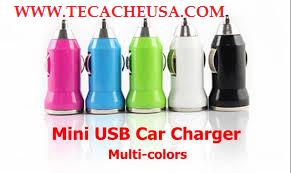 Mini USB Car Charger (Multi-Colors)