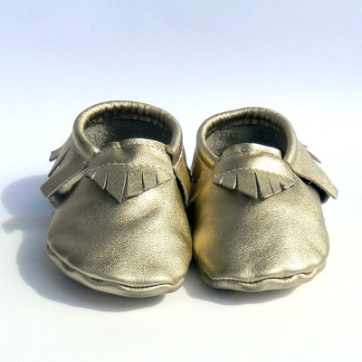 Gold moccasins