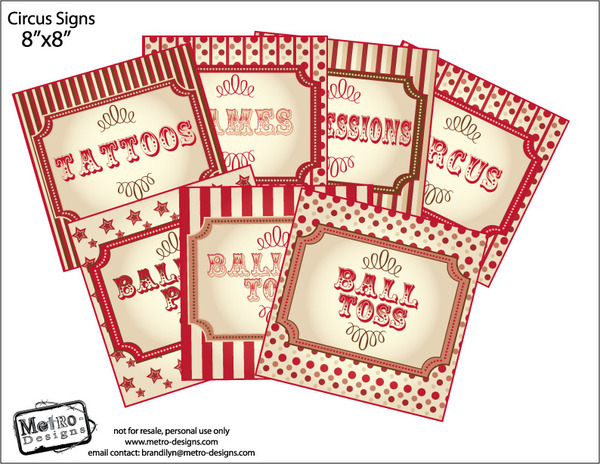 30qty - Vintage Carnival Signs