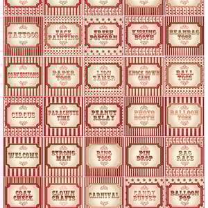 30qty - Vintage Carnival Signs