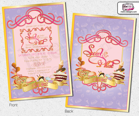 Sweet & Phat Baby Shower - Invitation