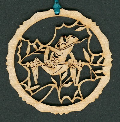 Frog - Wood Ornament