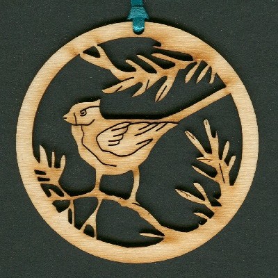 Cardinal - wood ornament