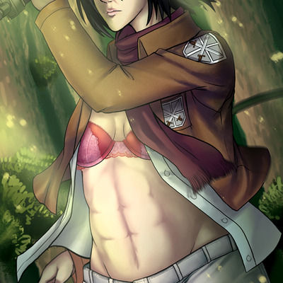 Mikasa attack on titan print