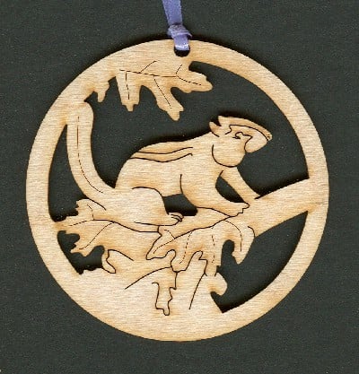 Chipmunk - Wood Ornament