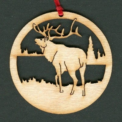 Elk - wood ornament