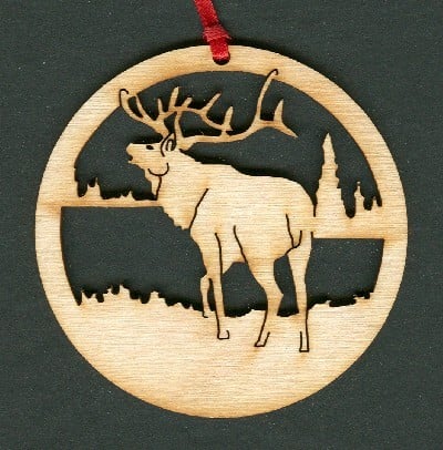 Elk - Wood Ornament