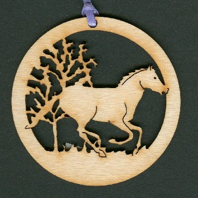 Horse - wood ornament