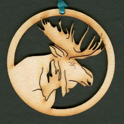 Moose - wood ornament
