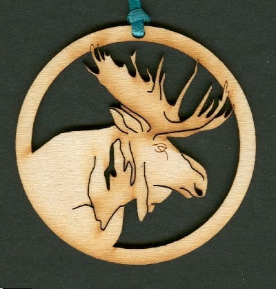 Moose - Wood Ornament