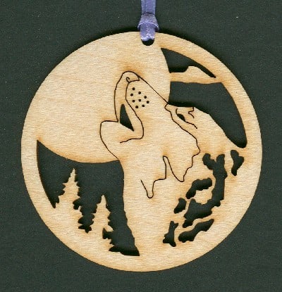 Wolf - Wood Ornament