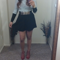 Black & White strip skater dress  - Thumbnail 1