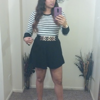 Black & White strip skater dress  - Thumbnail 2