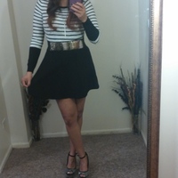 Black & White strip skater dress  - Thumbnail 3