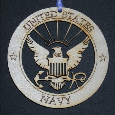 Navy - wood ornament - Thumbnail 2