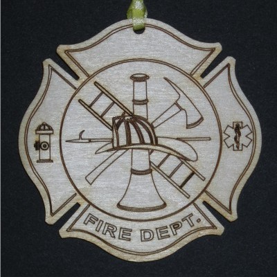 Firefighter - wood ornament - Thumbnail 3