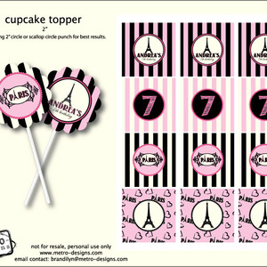 Paris birthday  - favor tags - Thumbnail 4