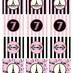 Paris Birthday  - Favor Tags